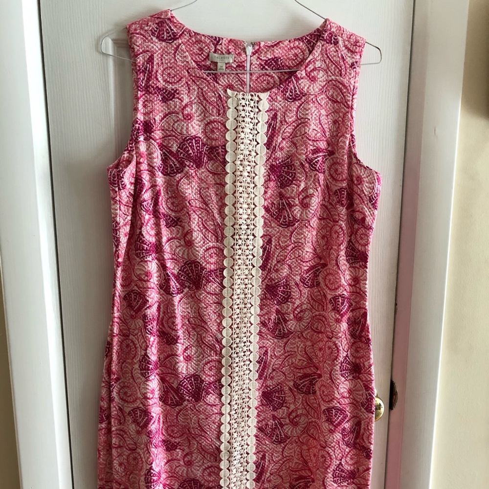 Talbots pink shells dress